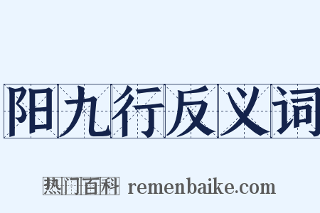 阳九行反义词是什么意思的图片